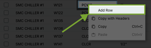 Add Row From Grid