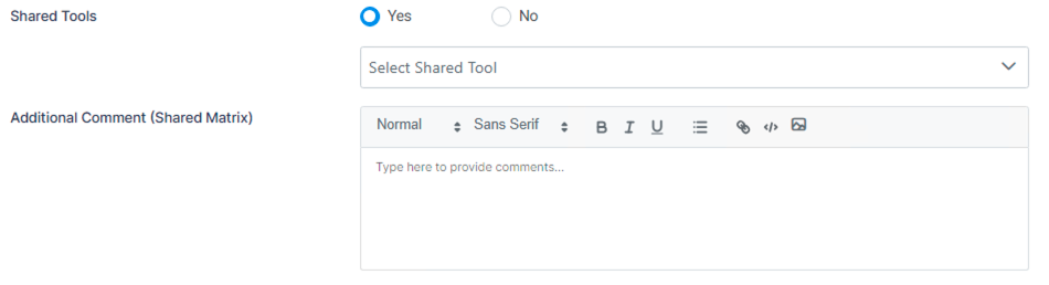 TO - Shared Tools Additional Scope Comments