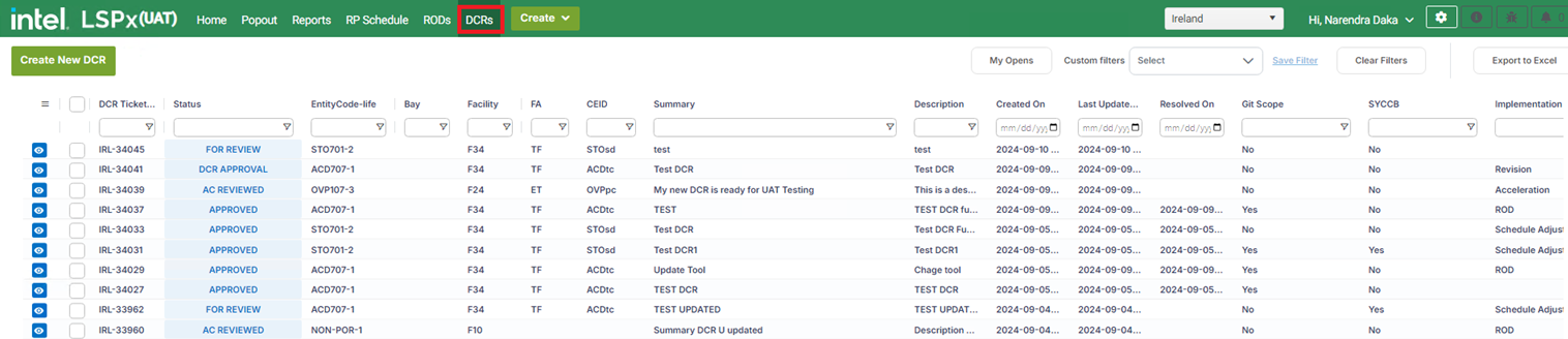 DCR Landing Page